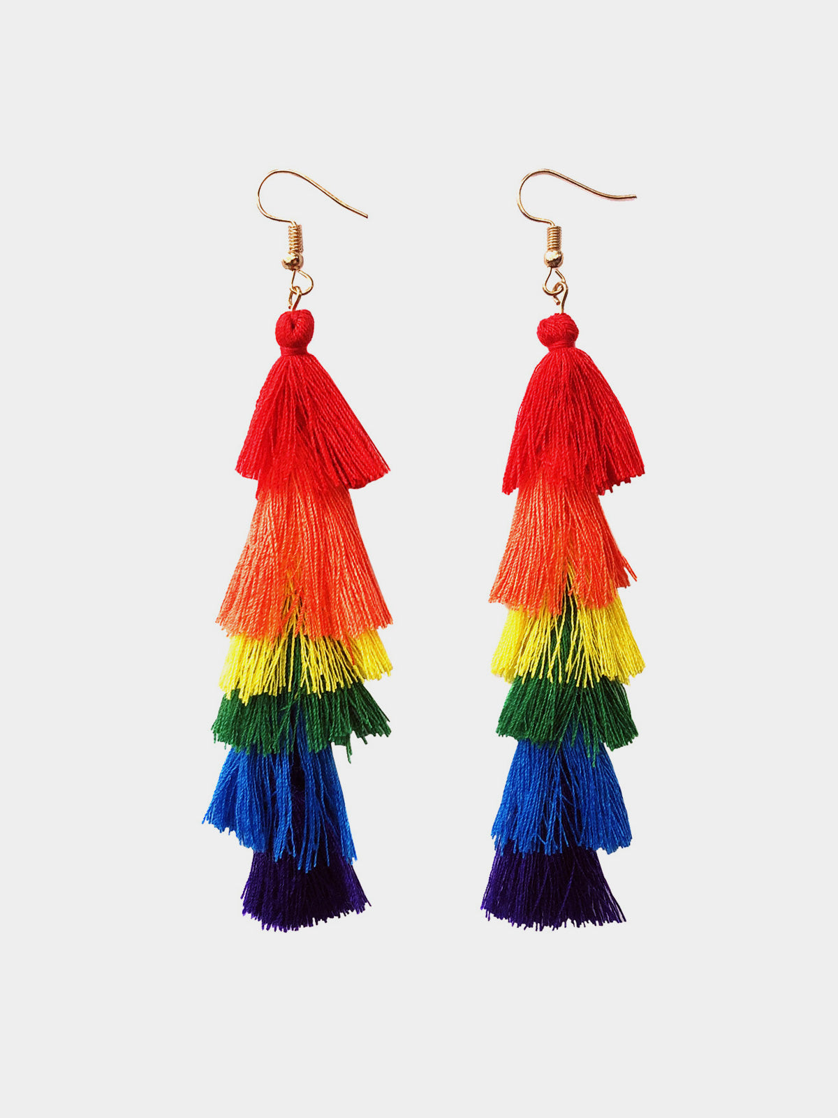Rainbow Tassel Earrings