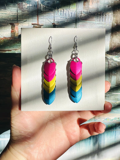 Pansexual Dragon Scale Earrings