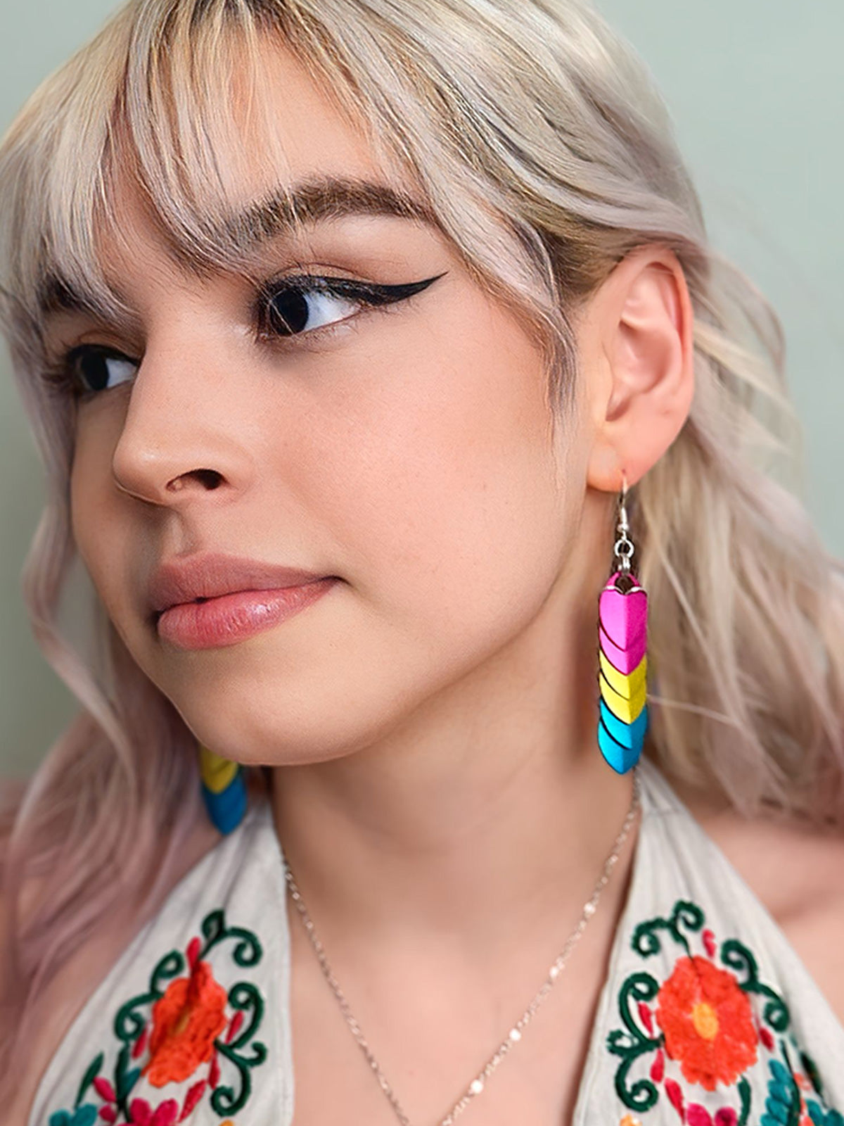 Pansexual Dragon Scale Earrings