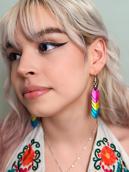 Pansexual Dragon Scale Earrings