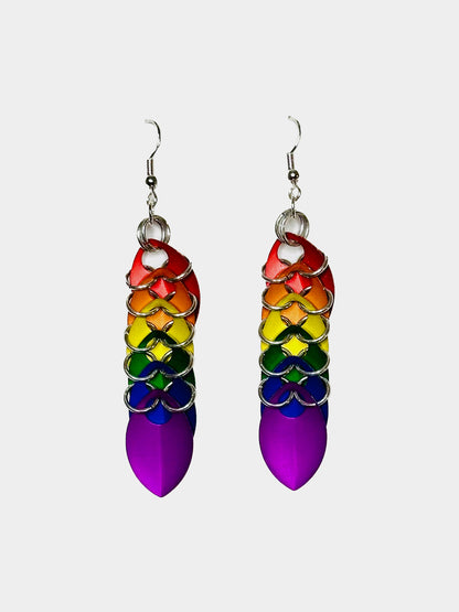 Rainbow Dragon Scales Earrings