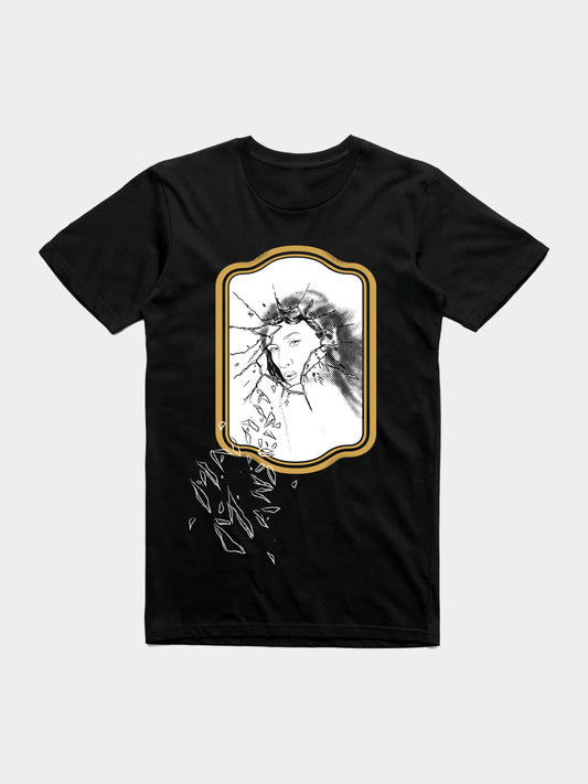 Maiah Mirror Gold Black T-Shirt