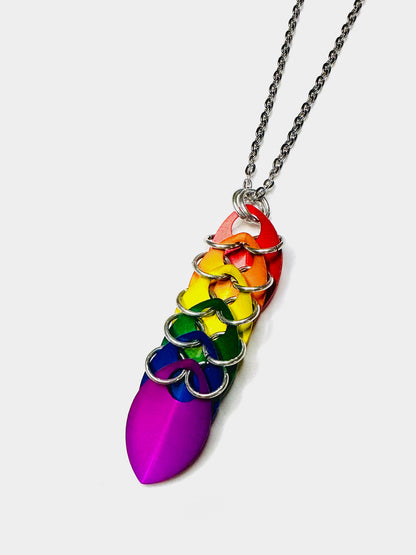 Rainbow Dragon Scale Necklace