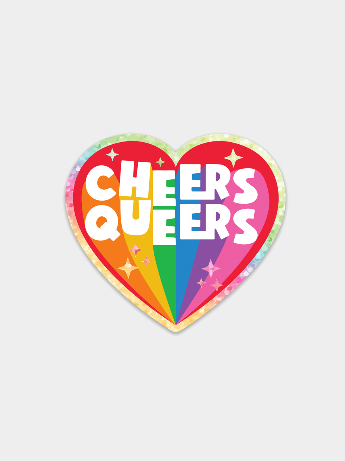 Cheers Queers Glitter Sticker