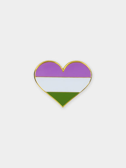 Rainbow Heart Pin