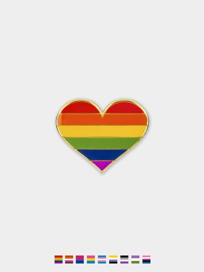 Rainbow Heart Pin