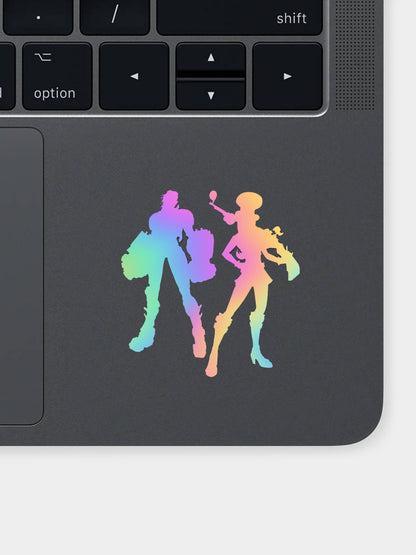 Vi & Caitlyn Silver Holo Decal Sticker