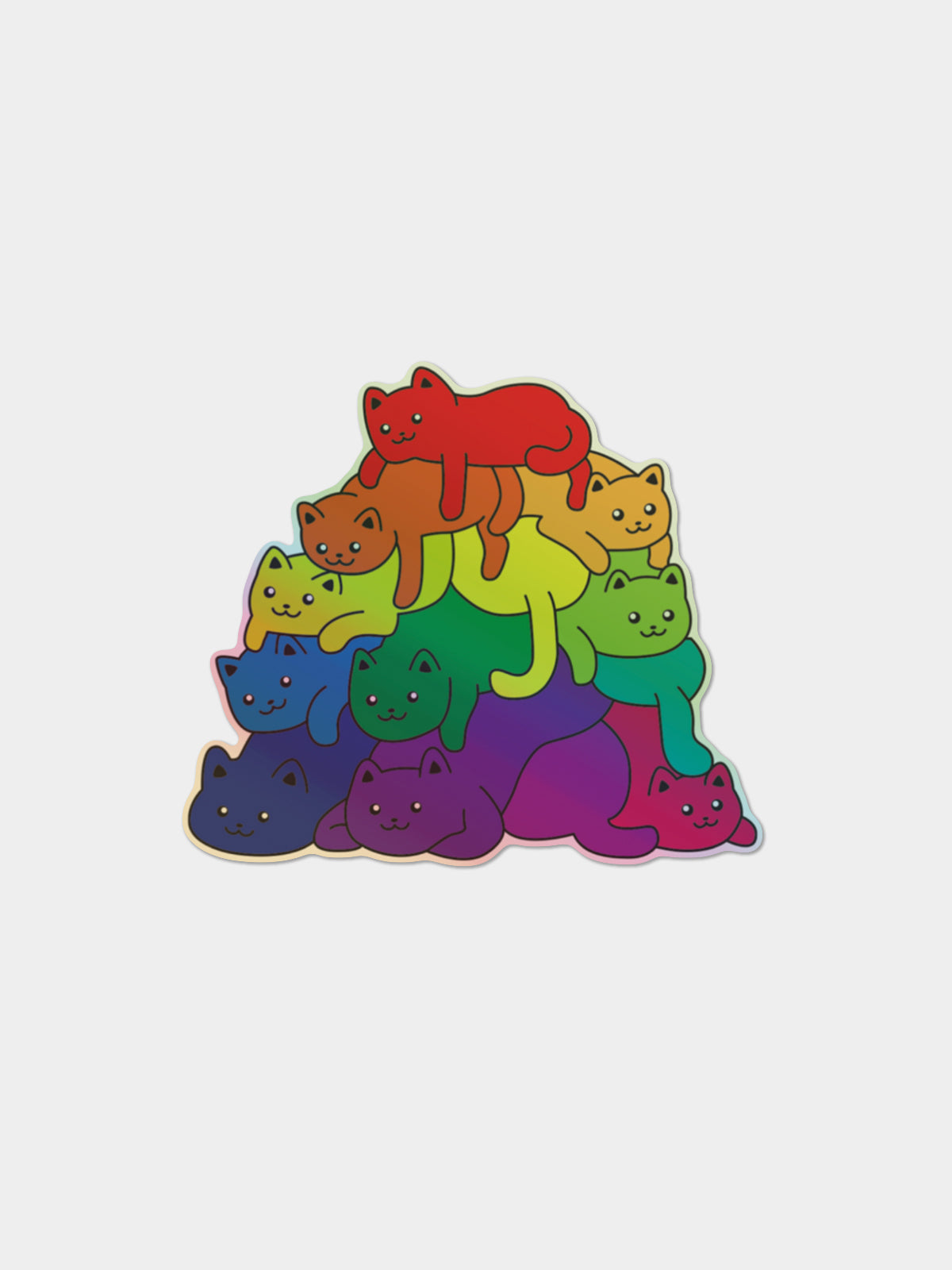 Rainbow Cats Holo Sticker